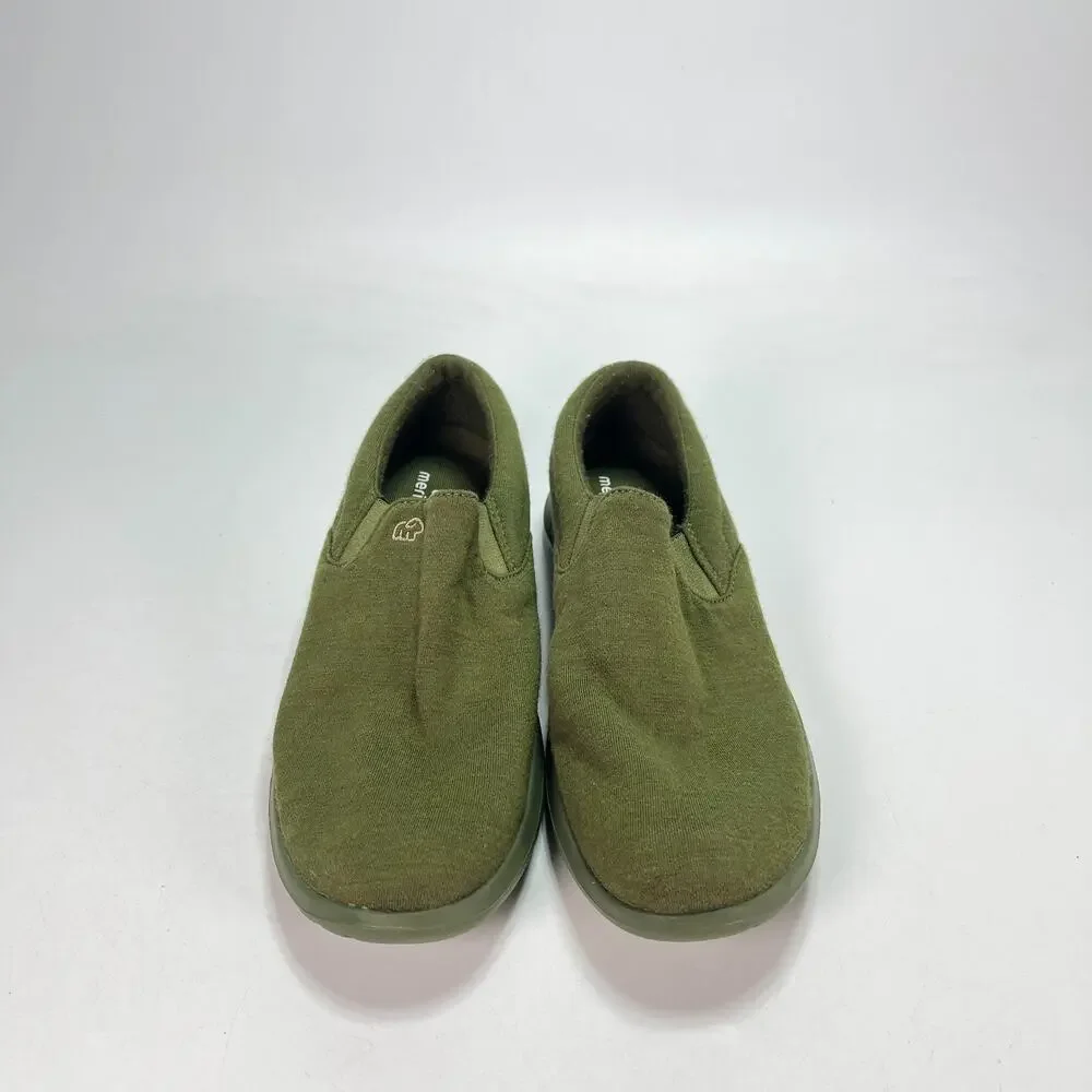 Merino Australian Olive Green Lightweight Low Top Wool Slip On Shoes Womens Sz 8